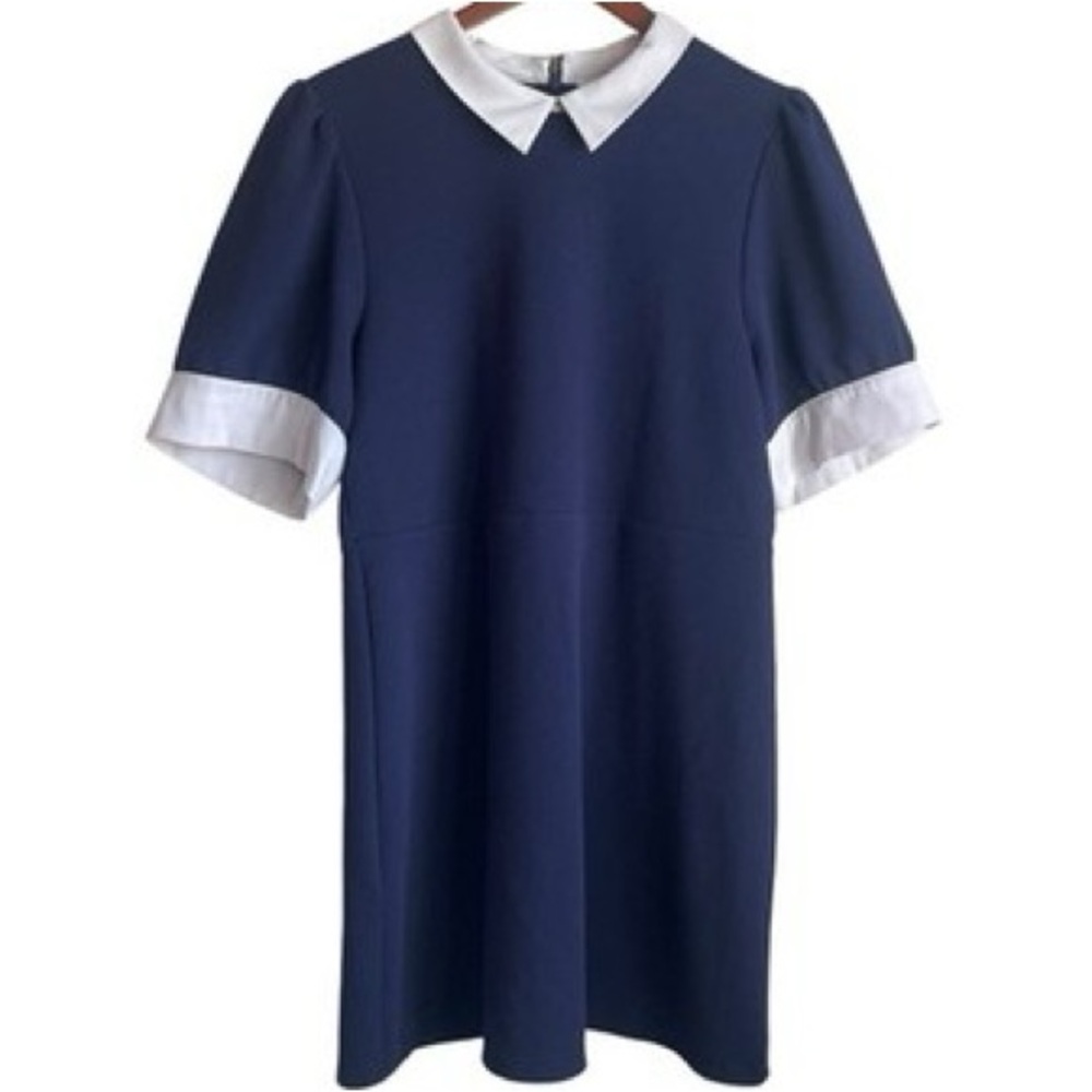 Riley & Rae Navy Dress with White Accents